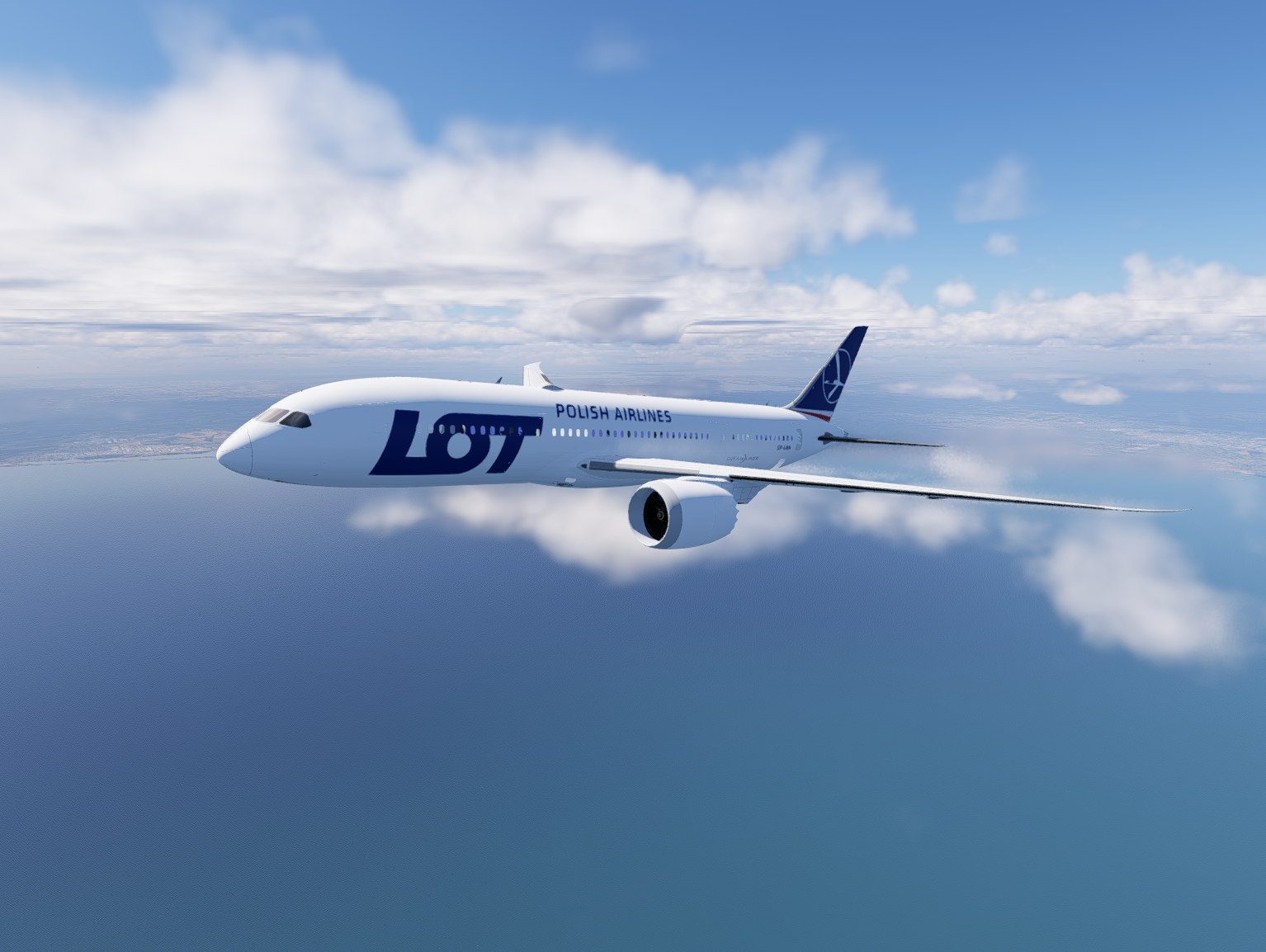 787-8 above the clouds — FLAIR SIM work in progress